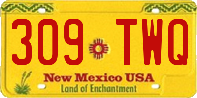 NM license plate 309TWQ