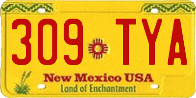 NM license plate 309TYA