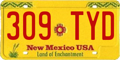 NM license plate 309TYD