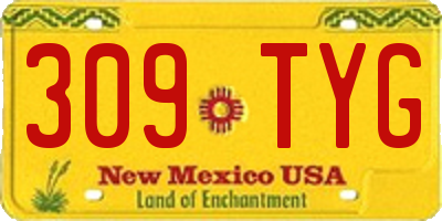 NM license plate 309TYG