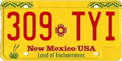 NM license plate 309TYI