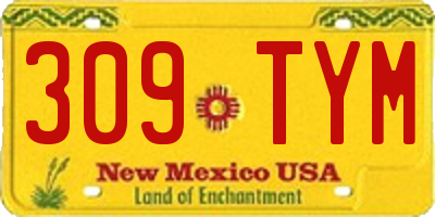 NM license plate 309TYM