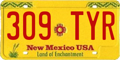 NM license plate 309TYR