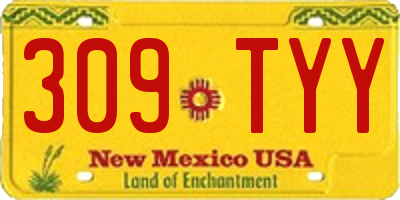 NM license plate 309TYY