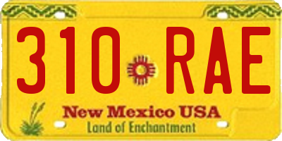 NM license plate 310RAE