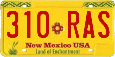 NM license plate 310RAS