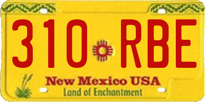 NM license plate 310RBE