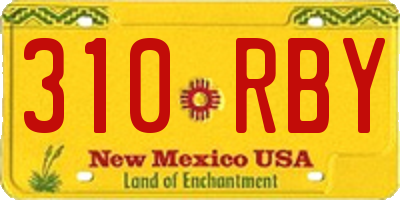 NM license plate 310RBY
