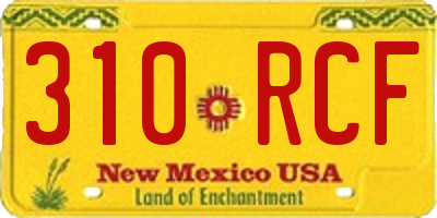 NM license plate 310RCF