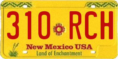 NM license plate 310RCH