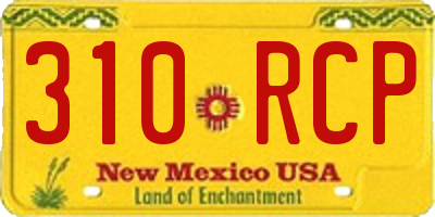 NM license plate 310RCP