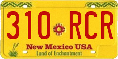 NM license plate 310RCR