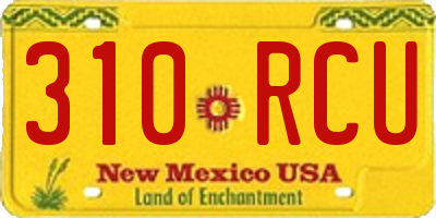 NM license plate 310RCU