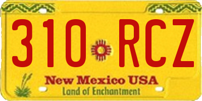 NM license plate 310RCZ
