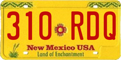 NM license plate 310RDQ