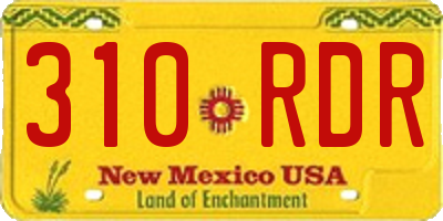 NM license plate 310RDR