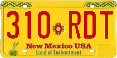 NM license plate 310RDT