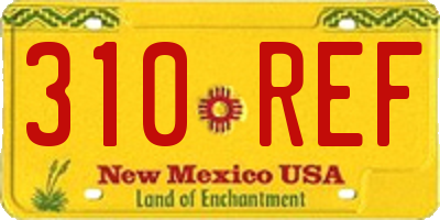 NM license plate 310REF
