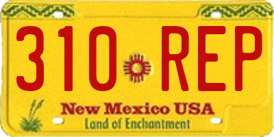 NM license plate 310REP