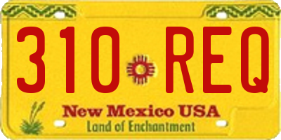 NM license plate 310REQ