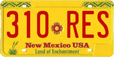 NM license plate 310RES