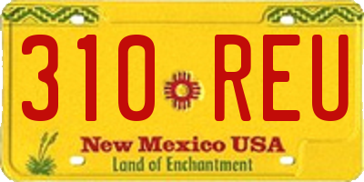 NM license plate 310REU