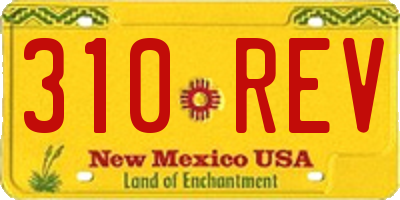 NM license plate 310REV