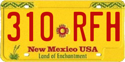 NM license plate 310RFH
