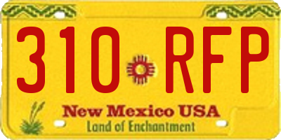 NM license plate 310RFP