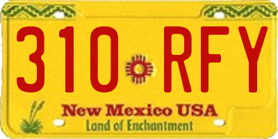 NM license plate 310RFY