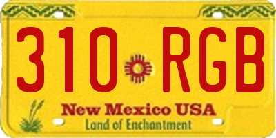 NM license plate 310RGB