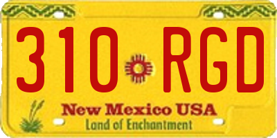NM license plate 310RGD