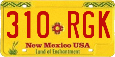 NM license plate 310RGK