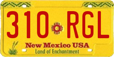 NM license plate 310RGL