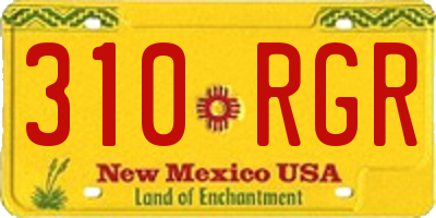 NM license plate 310RGR