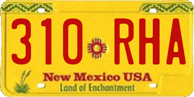 NM license plate 310RHA