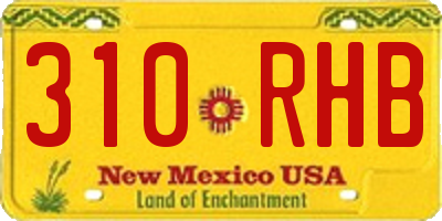 NM license plate 310RHB