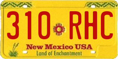 NM license plate 310RHC