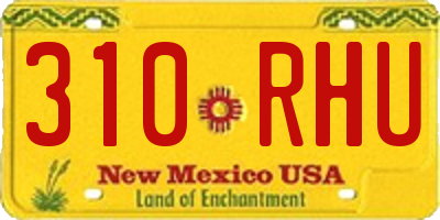 NM license plate 310RHU