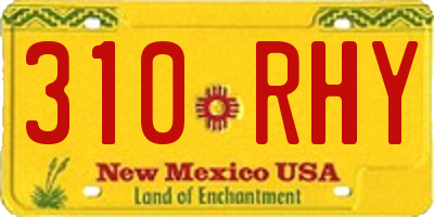 NM license plate 310RHY
