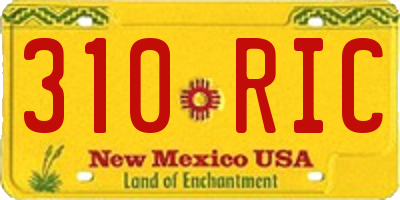 NM license plate 310RIC