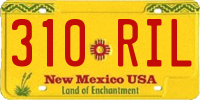 NM license plate 310RIL