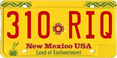 NM license plate 310RIQ