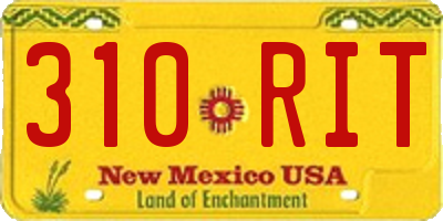 NM license plate 310RIT
