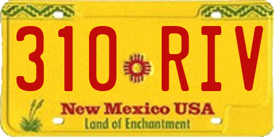 NM license plate 310RIV