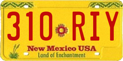 NM license plate 310RIY