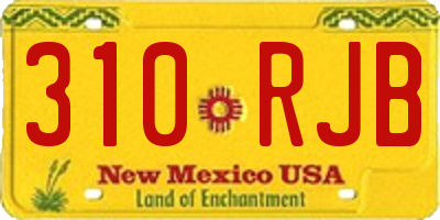 NM license plate 310RJB