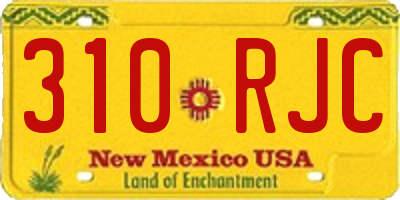 NM license plate 310RJC