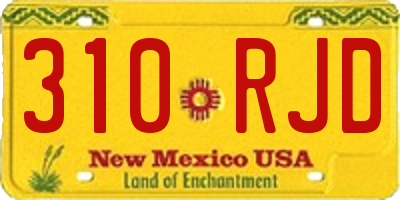 NM license plate 310RJD