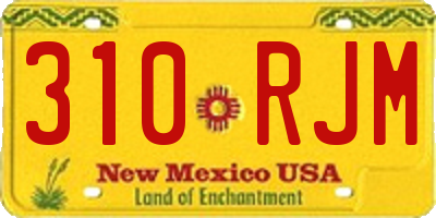 NM license plate 310RJM